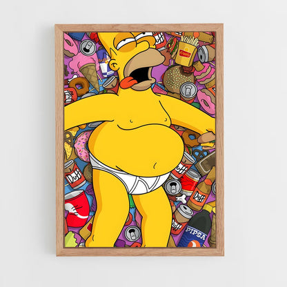 ap-homer simpson-5 cadre Bois clair