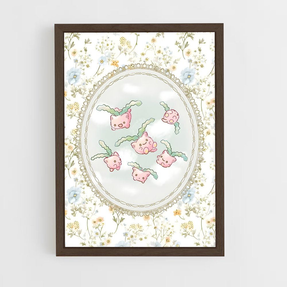ap-hoppip-1 cadre Bois foncé