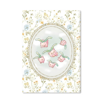 Poster Hoppip en Fleurs