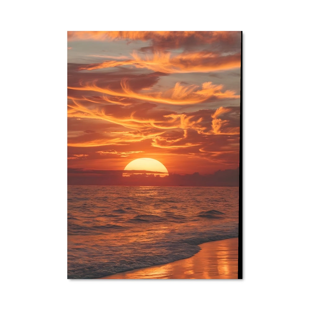 Poster Coucher de Soleil Écarlate