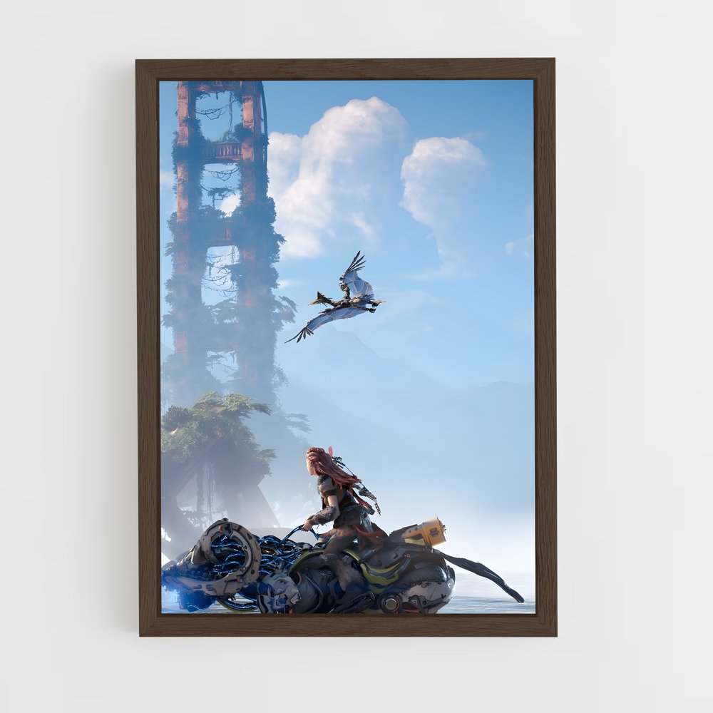 ap-horizon zero dawn-10 cadre Bois foncé