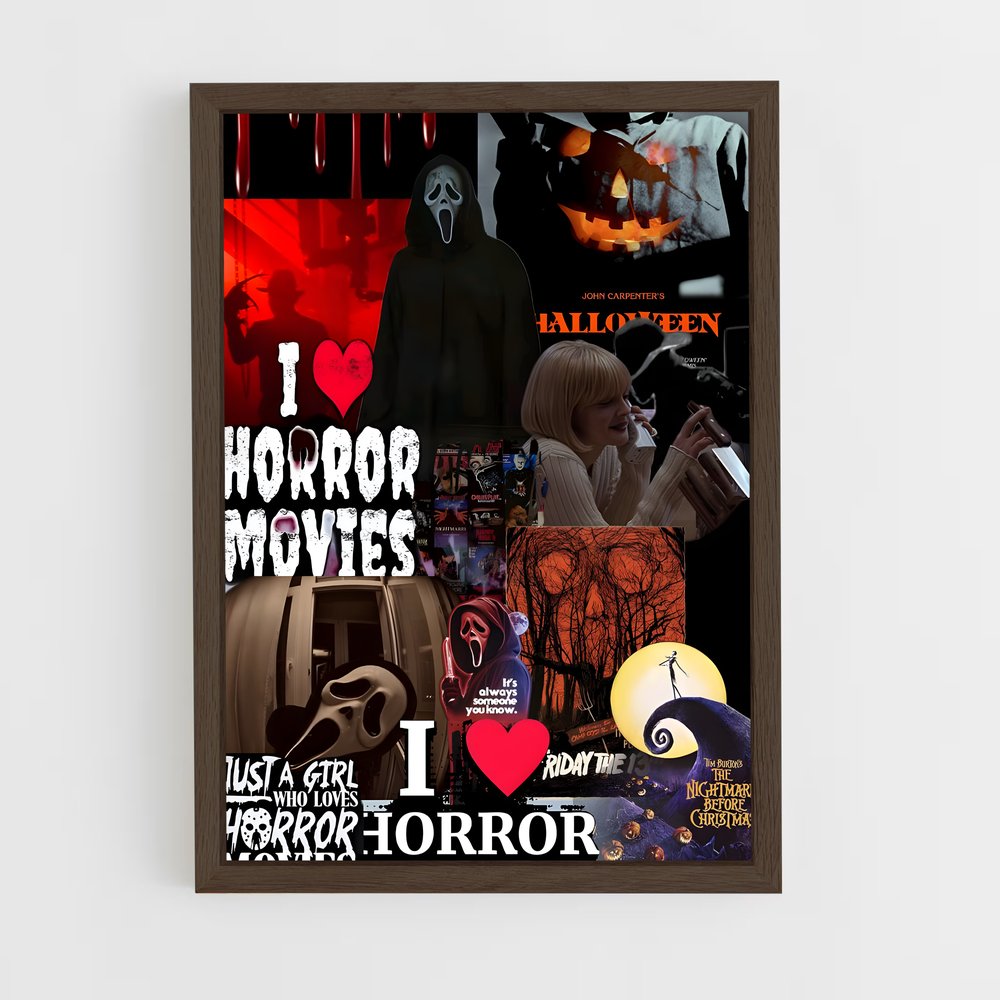 ap-horror movie-5 cadre Bois foncé