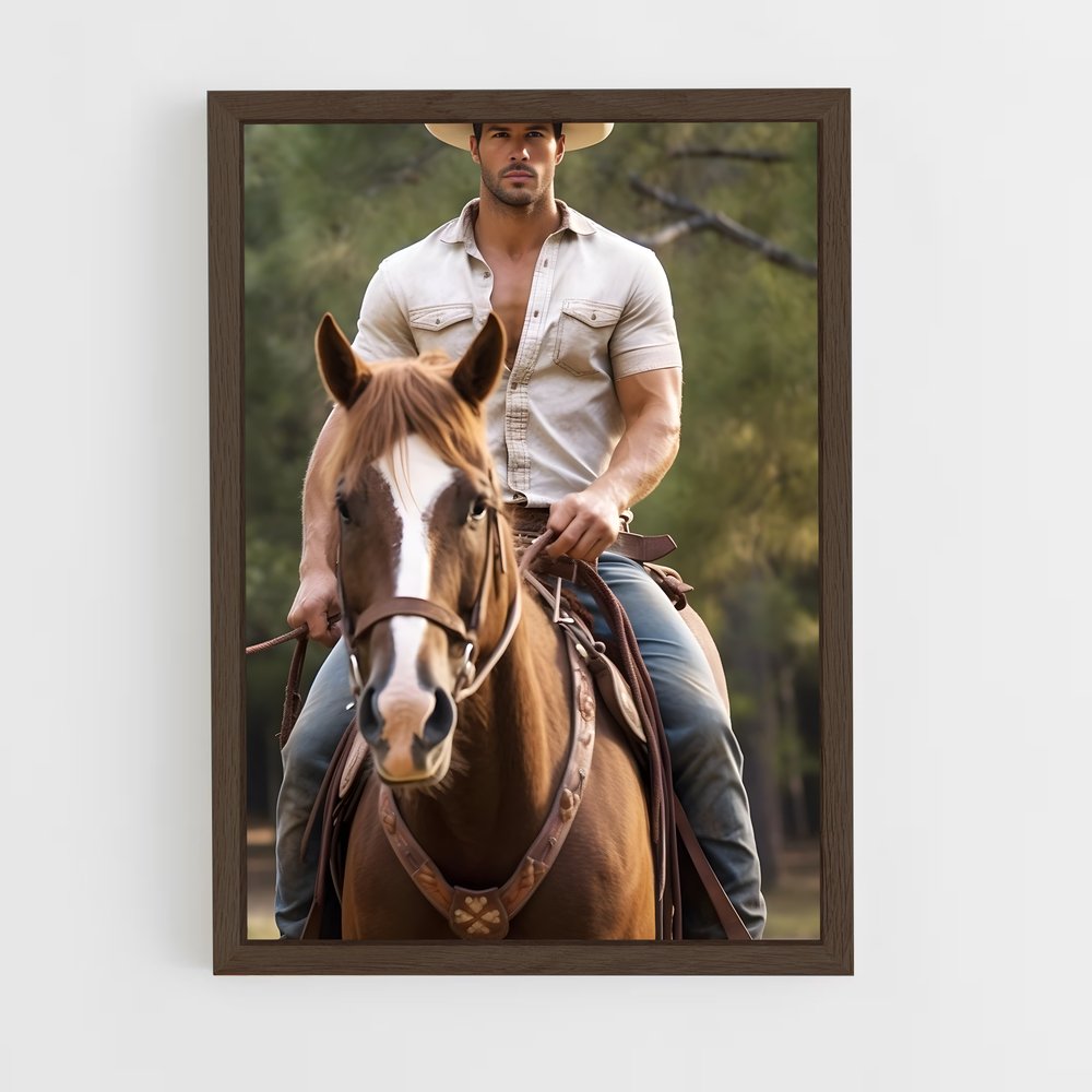 ap-horse-8 cadre Bois foncé