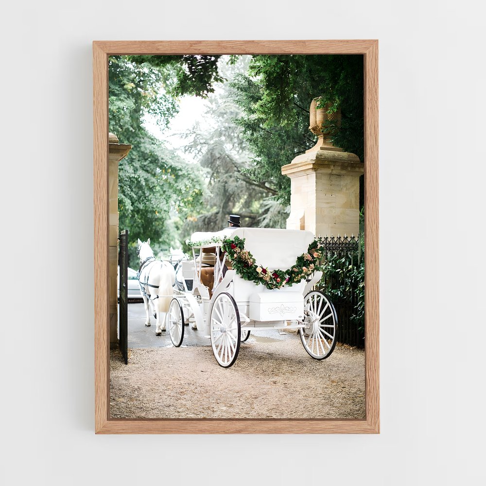 ap-horse carriage-11 cadre Bois clair