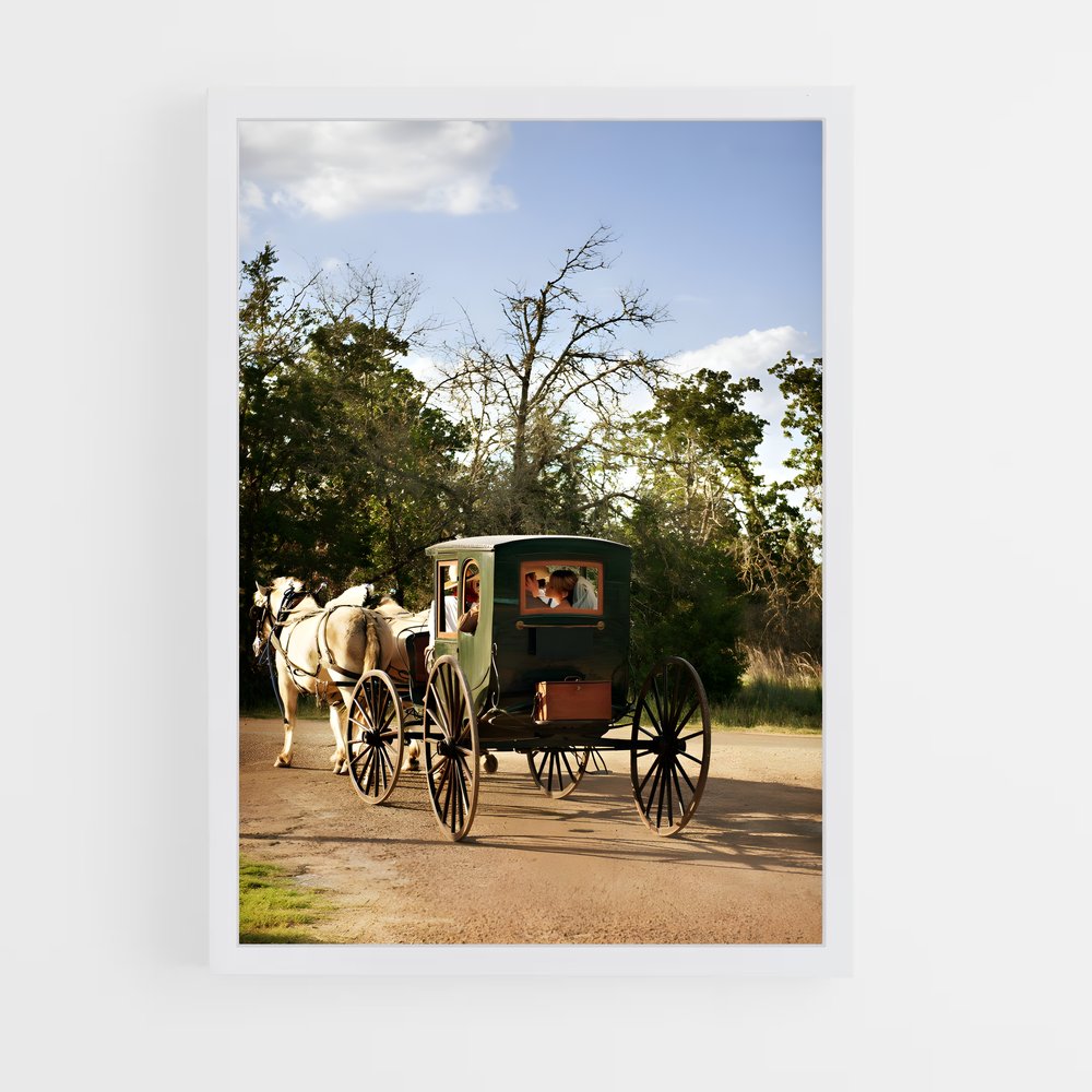 ap-horse carriage-5 cadre Blanc