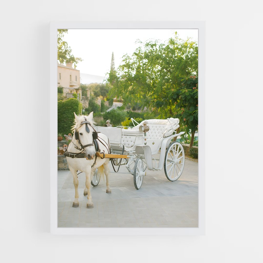 ap-horse carriage-8 cadre Blanc