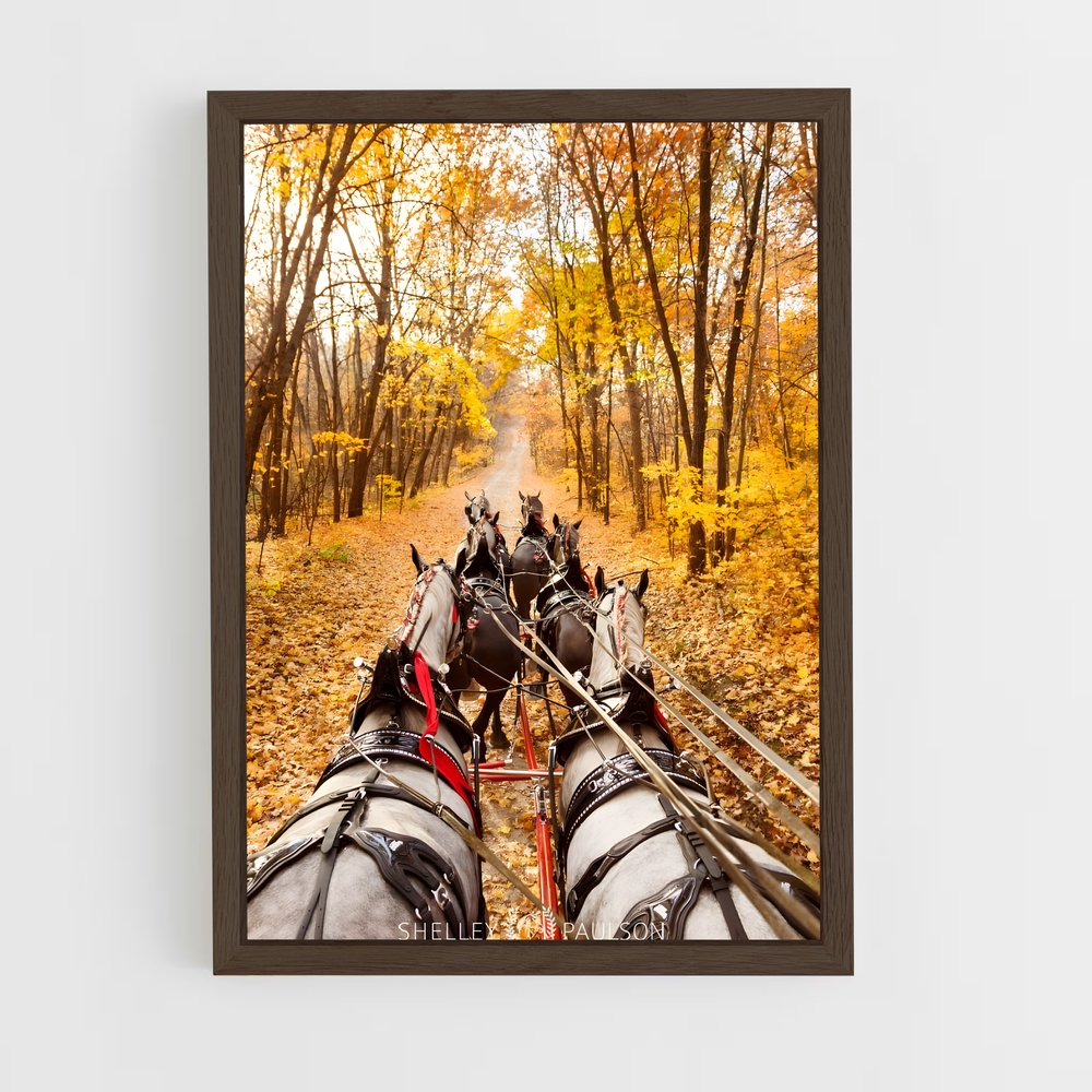 ap-horse carriage-9 cadre Bois foncé