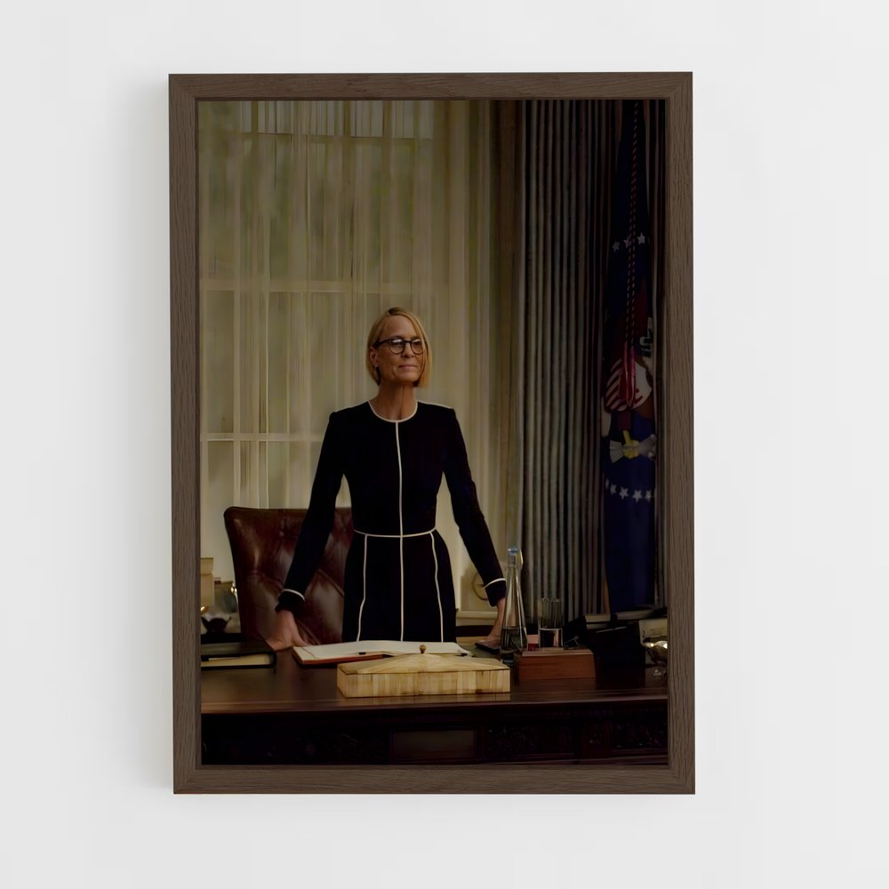 ap-house of cards-3 cadre Bois foncé