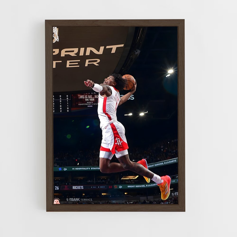 ap-houston rockets-1 cadre Bois foncé