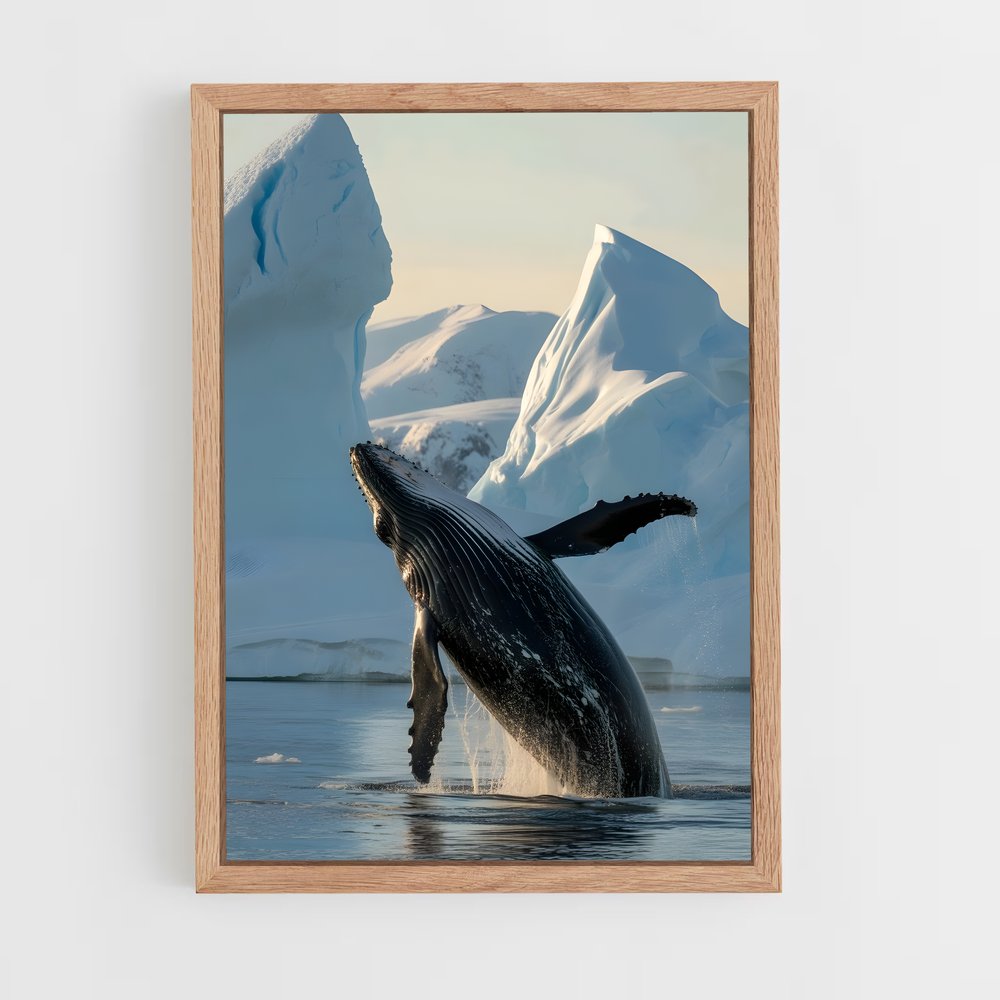 ap-humpback whale-8 cadre Bois clair
