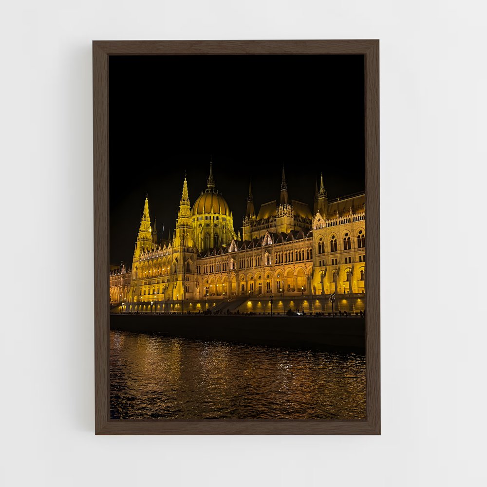 ap-hungarian parliament-6 cadre Bois foncé