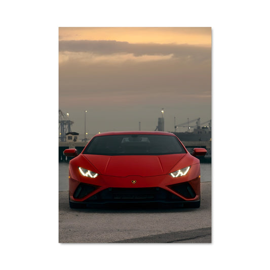 Poster Huracan en Rouge