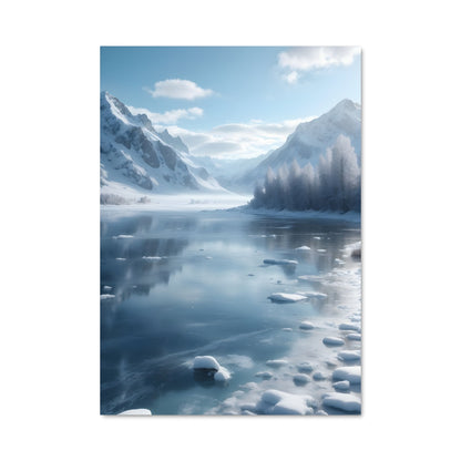 Poster Lac Gelé des Sommets