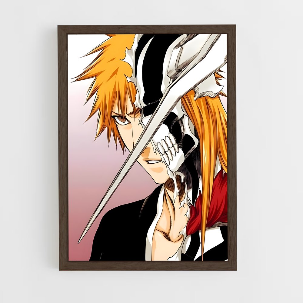 ap-ichigo kurosaki-4 cadre Bois foncé