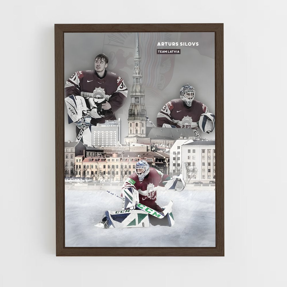 ap-iihf world championship-5 cadre Bois foncé