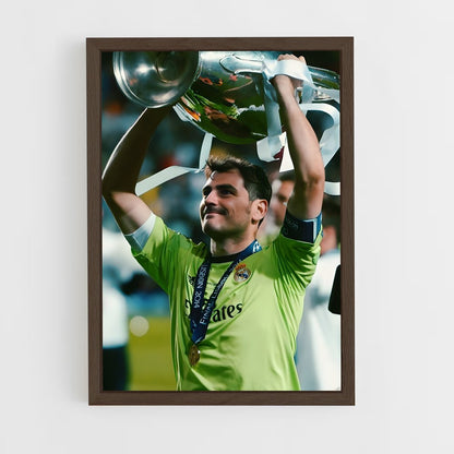 ap-iker casillas-5 cadre Bois foncé