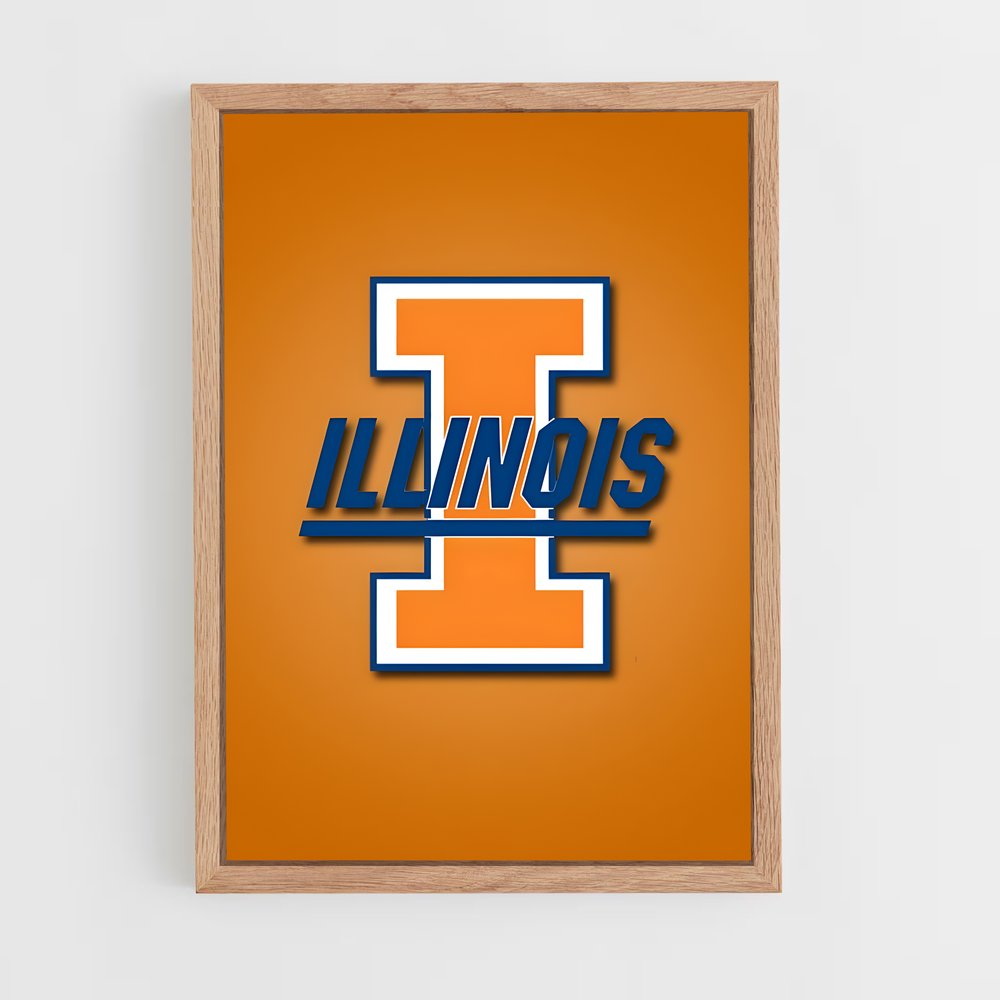 ap-illinois fighting illini-3 cadre Bois clair