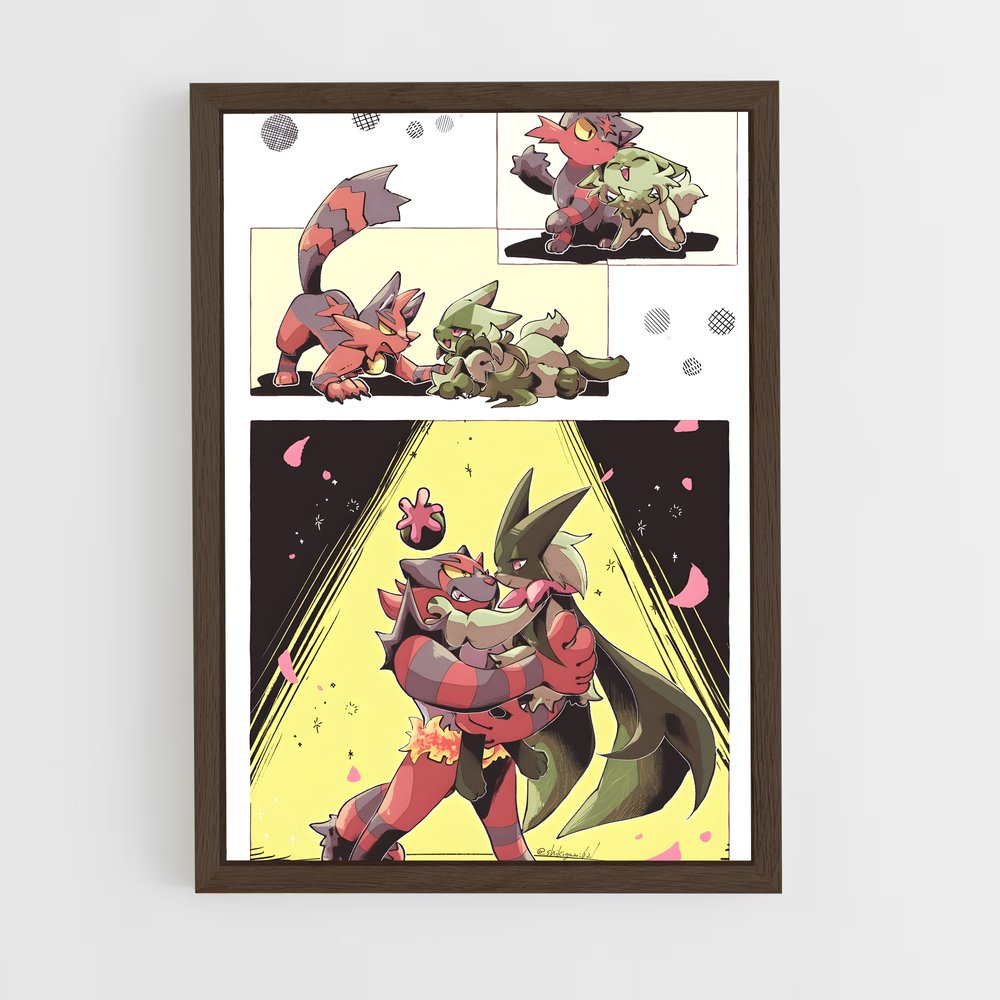 ap-incineroar-3 cadre Bois foncé