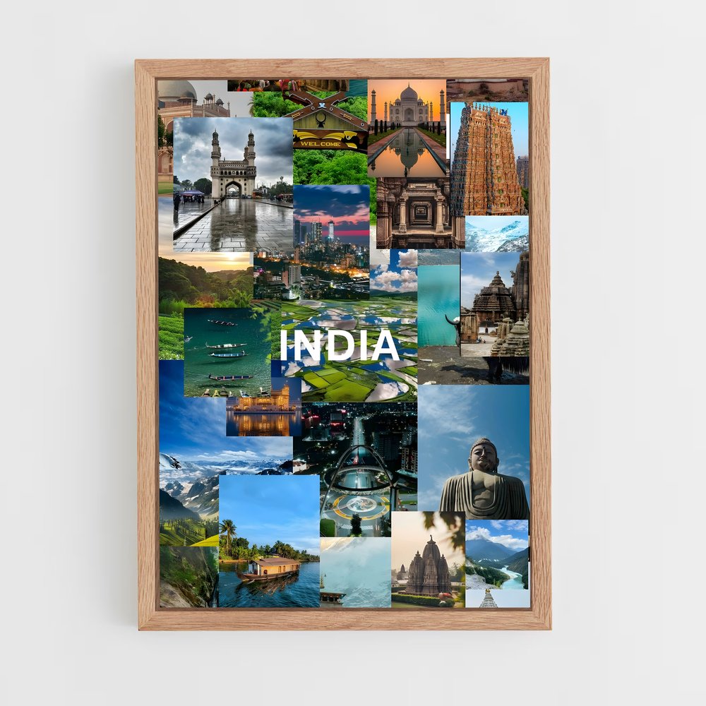 ap-india-4 cadre Bois clair
