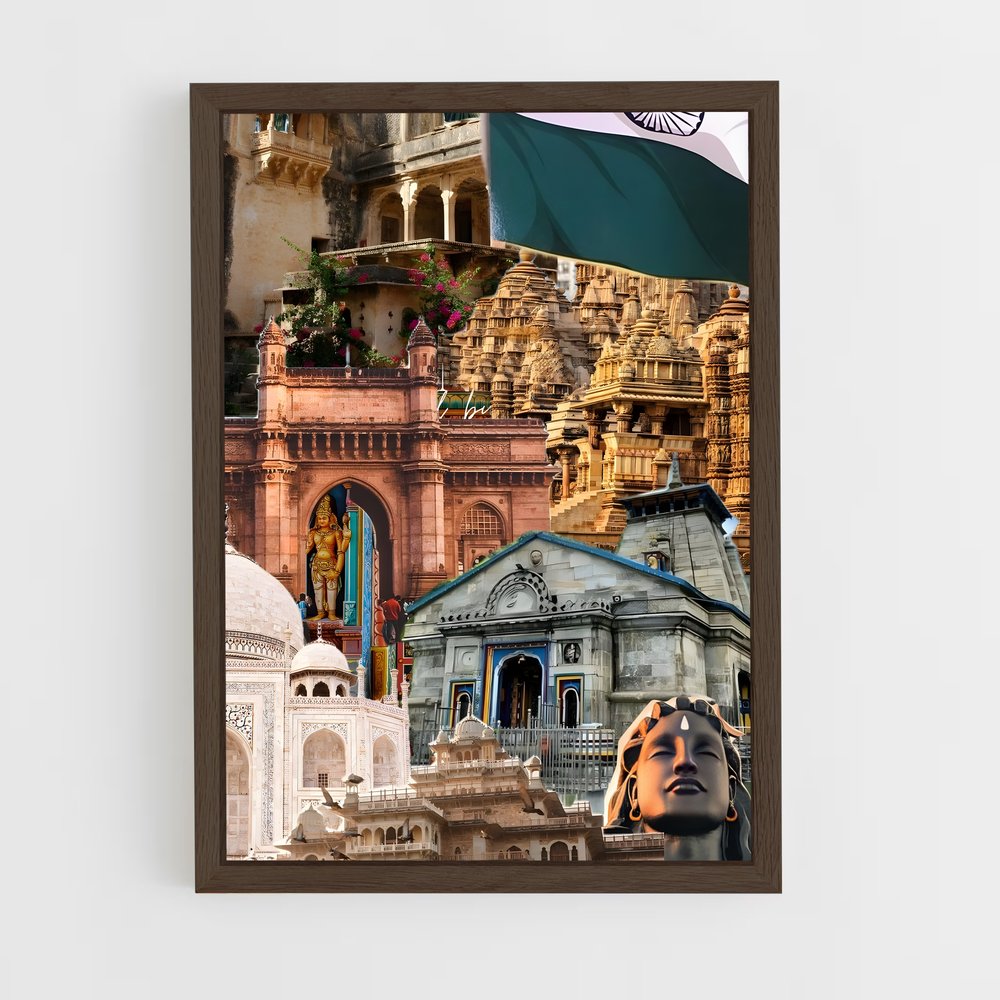 ap-india-7 cadre Bois foncé