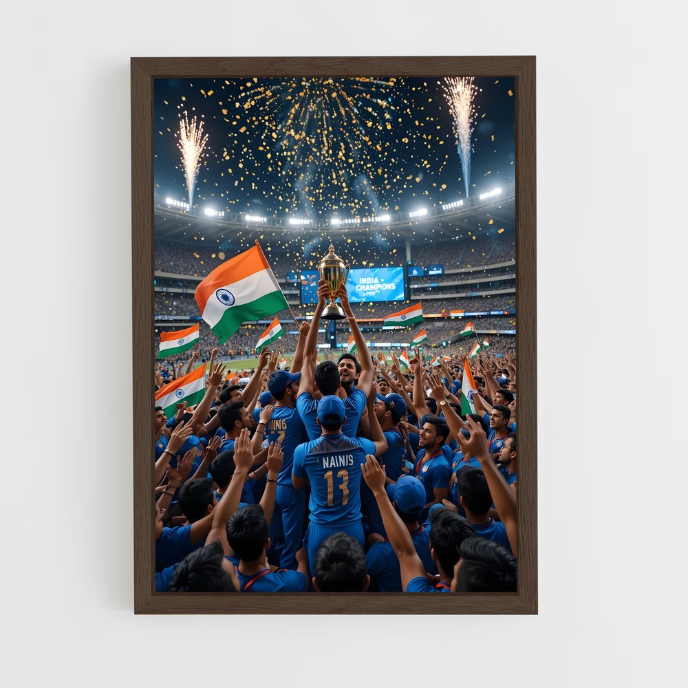 ap-india national football team-3 cadre Bois foncé
