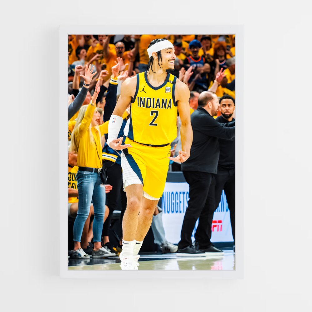 ap-indiana pacers-10 cadre Blanc