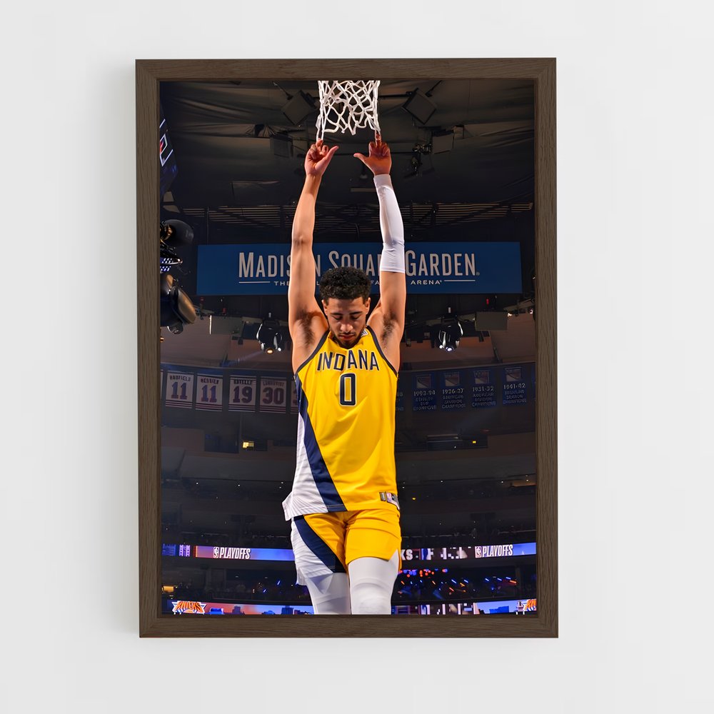 ap-indiana pacers-9 cadre Bois foncé
