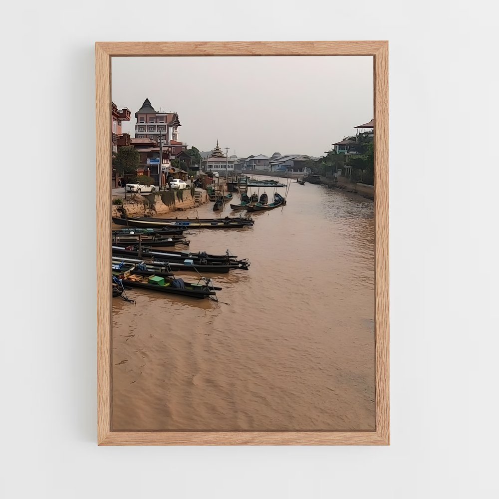 ap-inle lake-2 cadre Bois clair