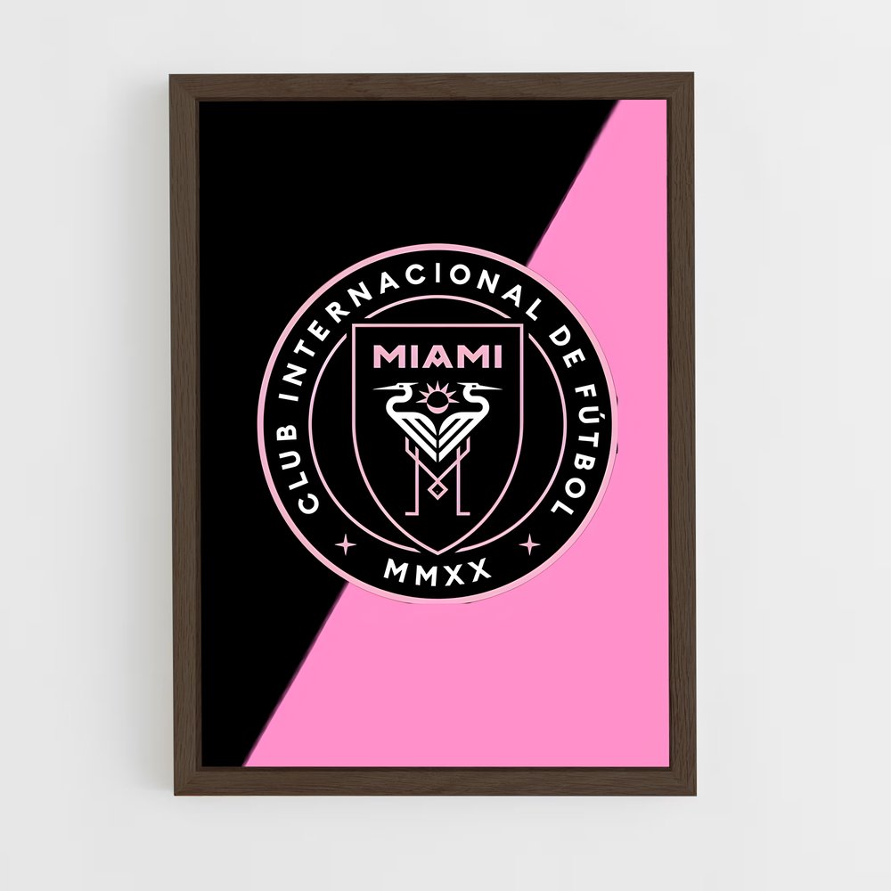 ap-inter miami cf-12 cadre Bois foncé