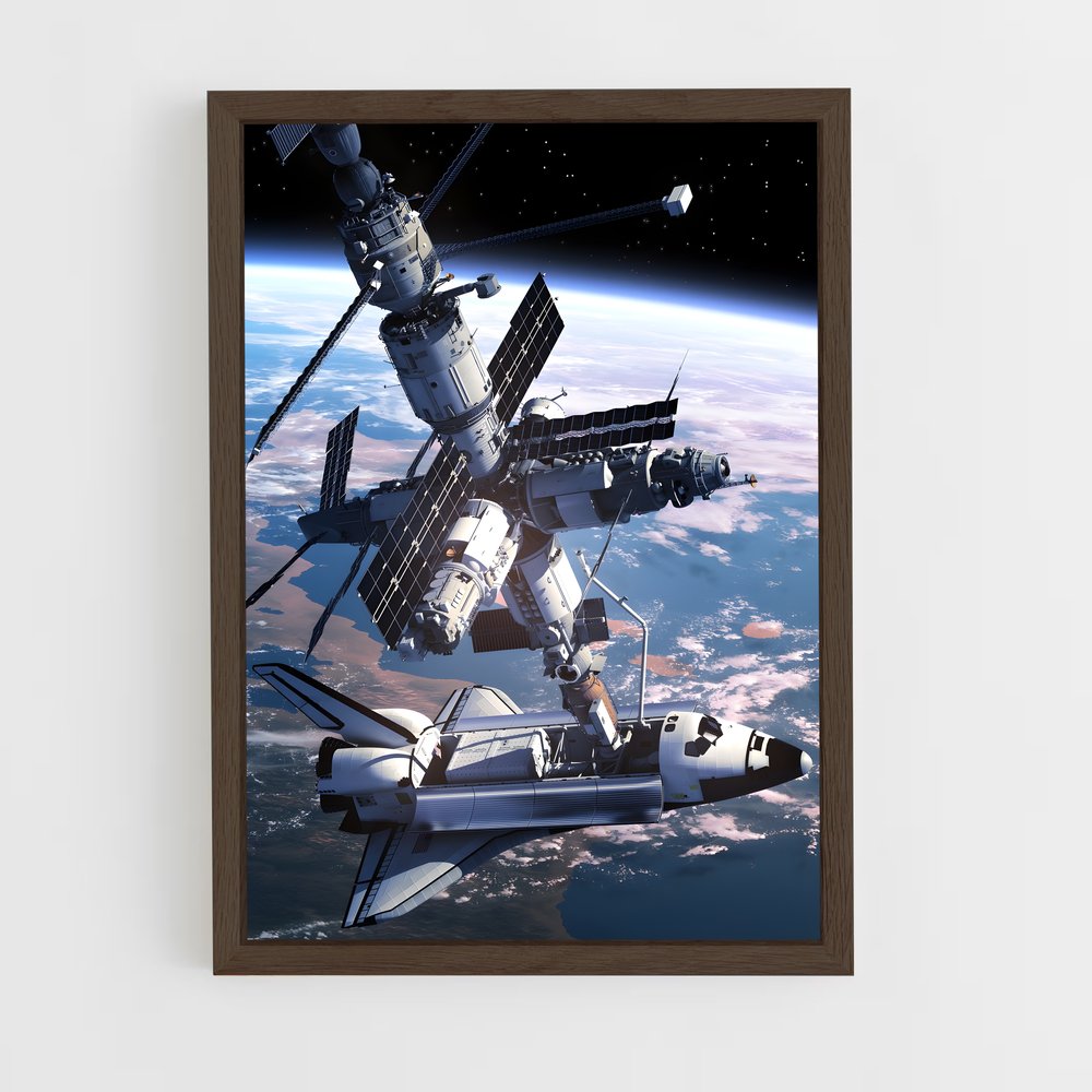ap-international space station-16 cadre Bois foncé