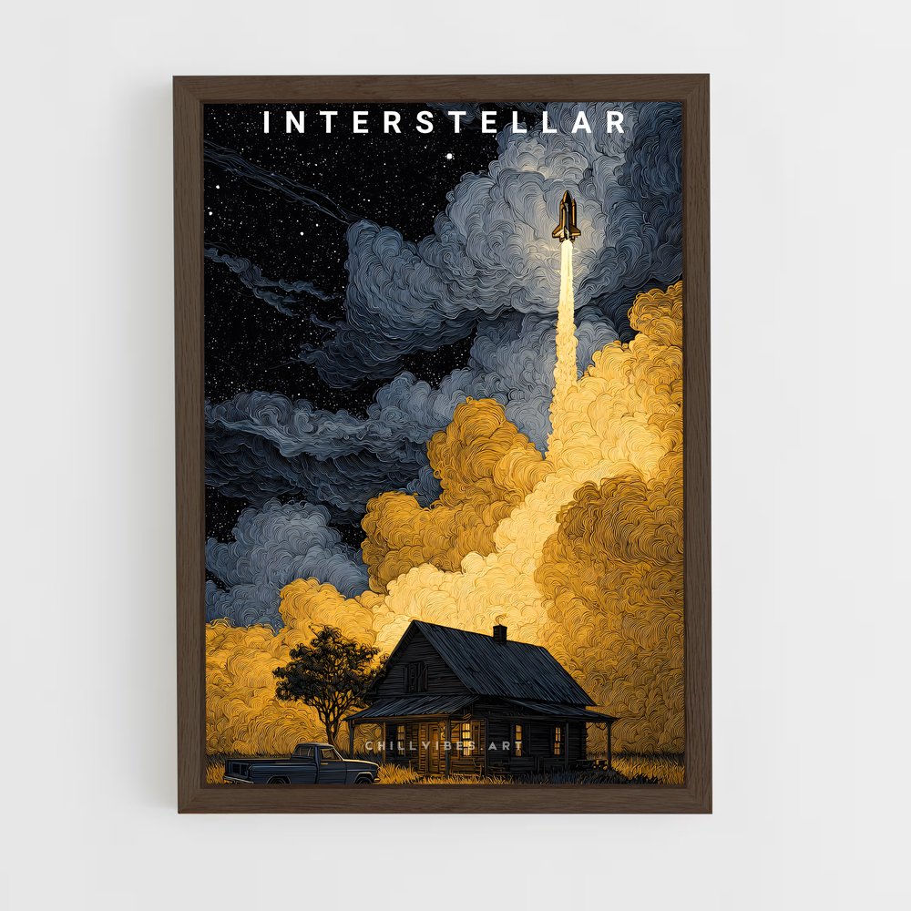 ap-interstellar art-1 cadre Bois foncé