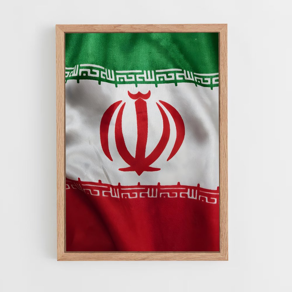 ap-iran flag-7 cadre Bois clair