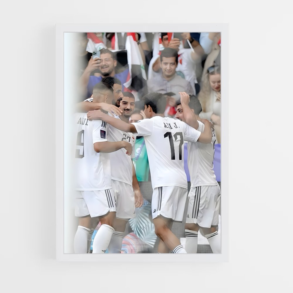 ap-iraq national football team-5 cadre Blanc
