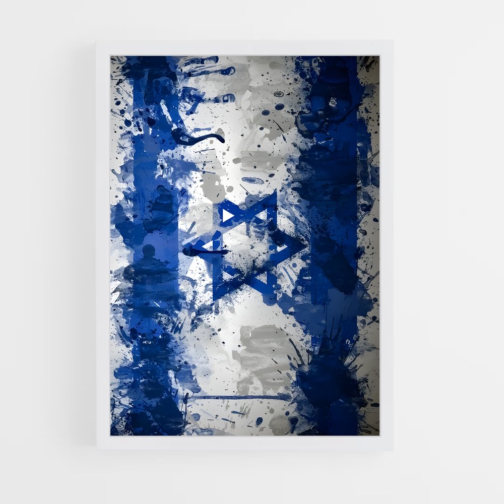 ap-israel flag-3 cadre Blanc