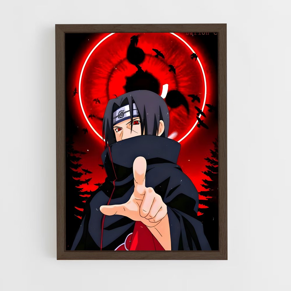 ap-itachi uchiha-10 cadre Bois foncé