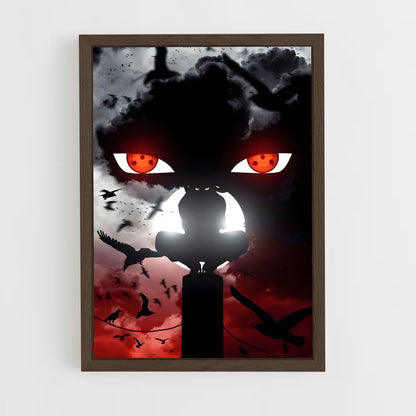 ap-itachi uchiha-3 cadre Bois foncé