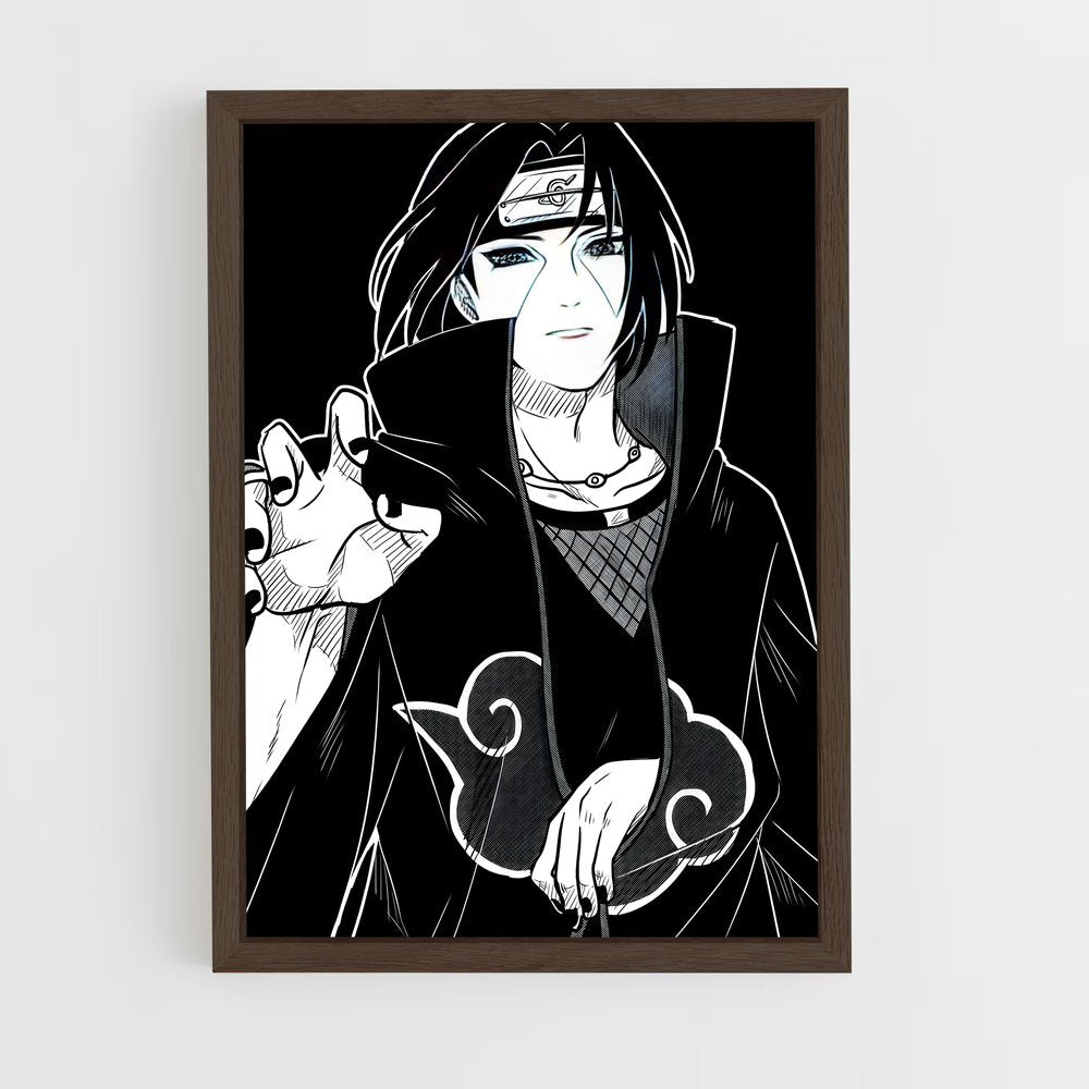 ap-itachi uchiha-7 cadre Bois foncé