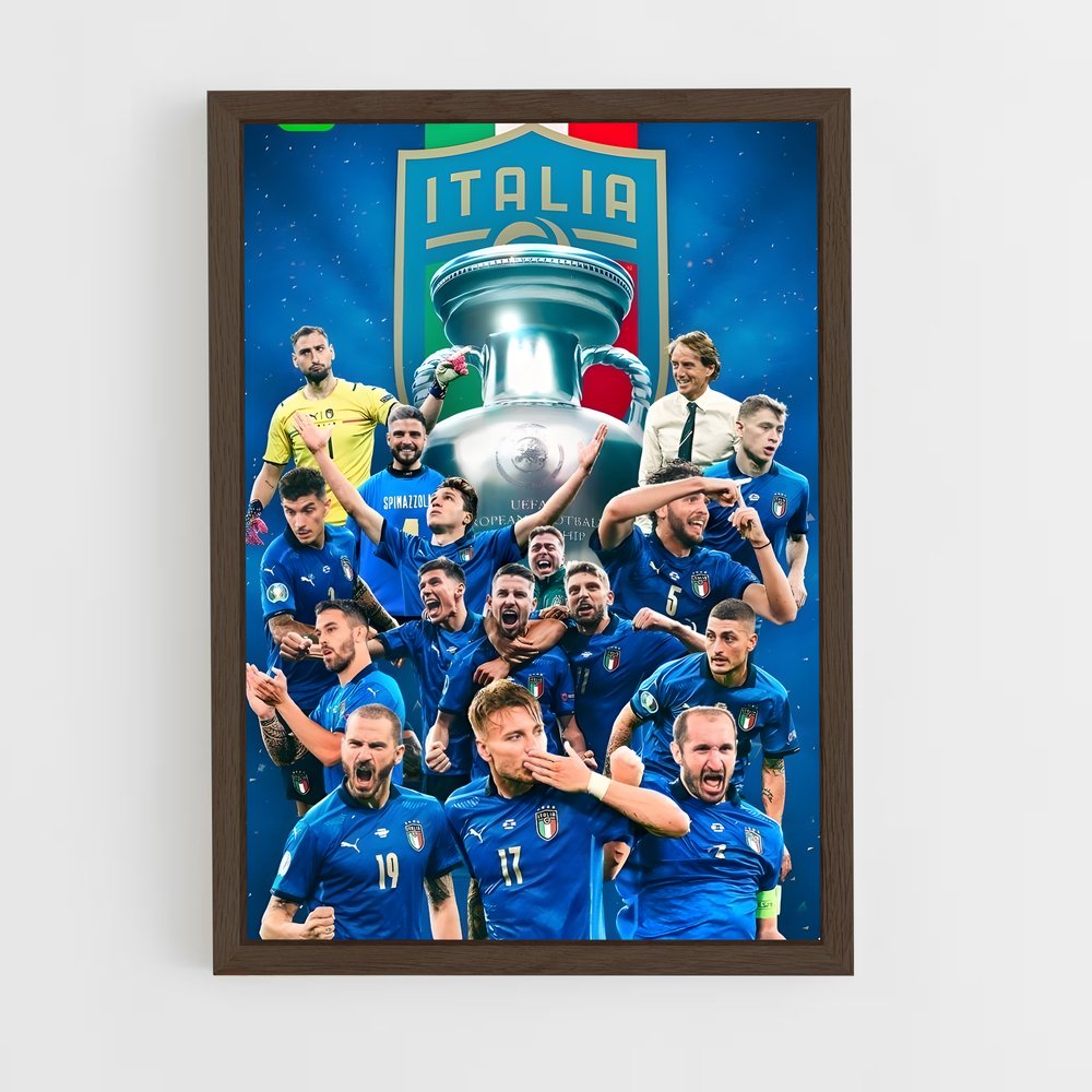 ap-italy national football team-4 cadre Bois foncé