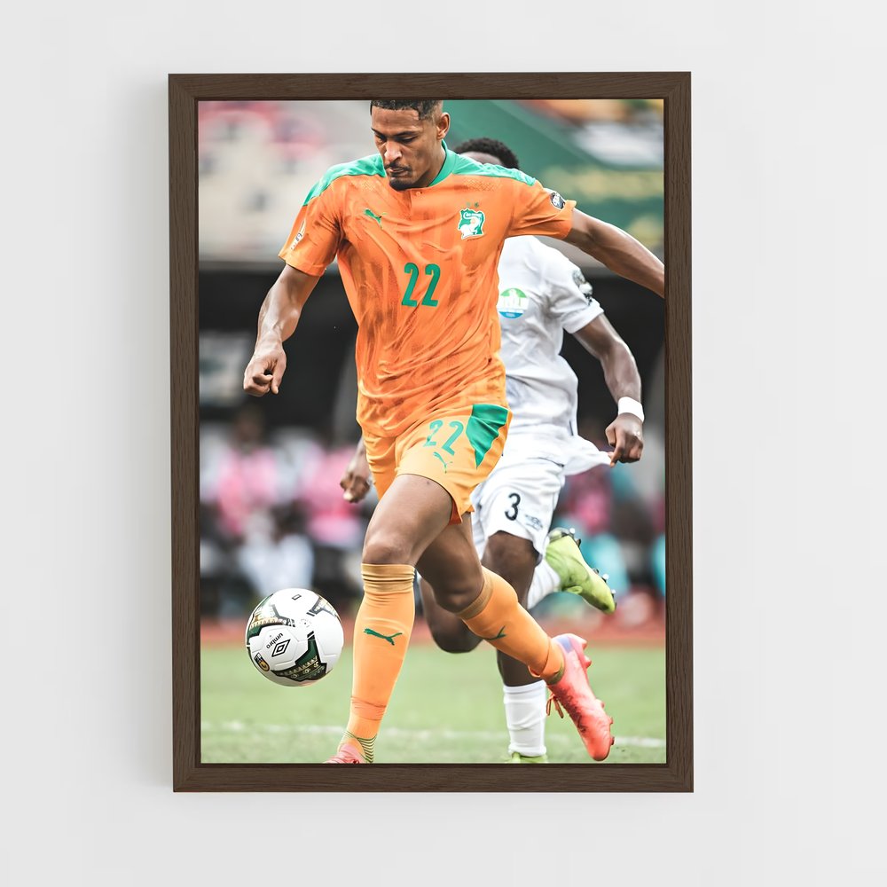 ap-ivory coast national football team-4 cadre Bois foncé