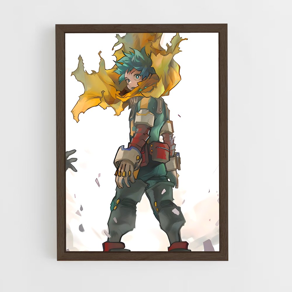 ap-izuku midoriya-6 cadre Bois foncé
