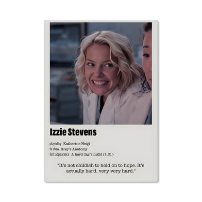 Poster Izzie en Blanc