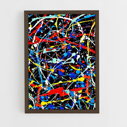 ap-jackson pollock-2 cadre Bois foncé