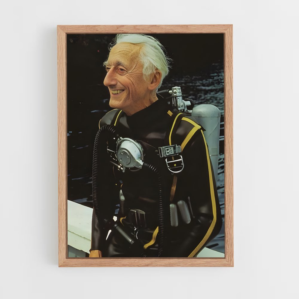 ap-jacques cousteau-2 cadre Bois clair