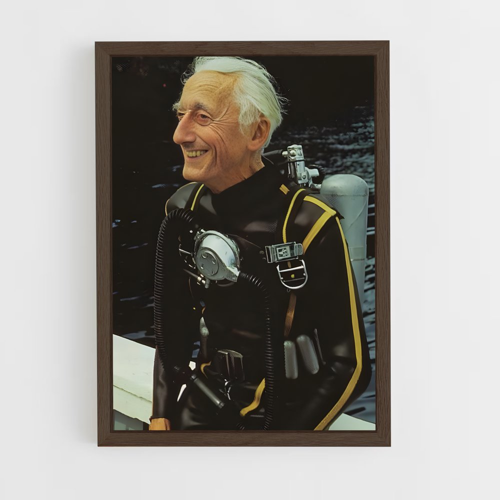 ap-jacques cousteau-2 cadre Bois foncé