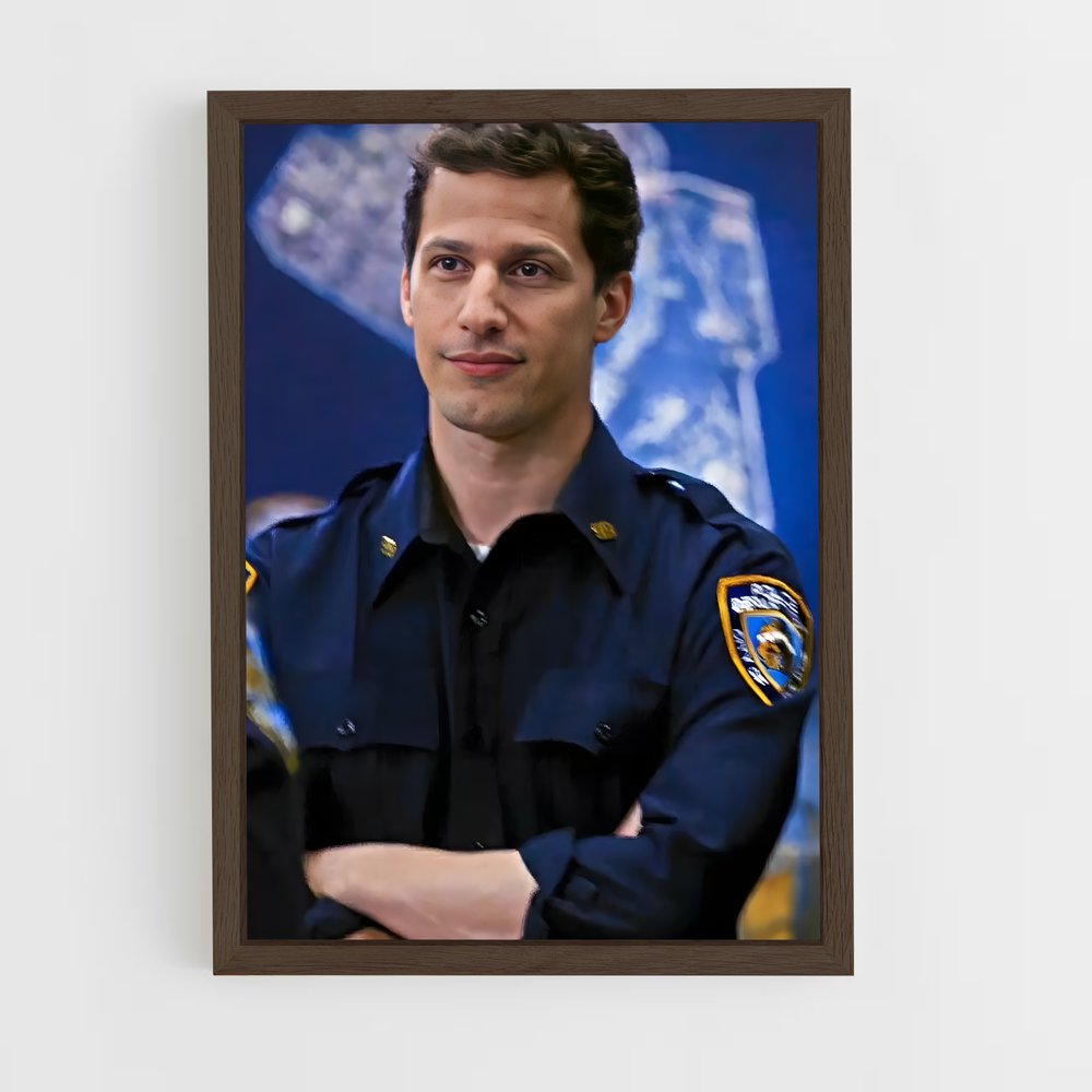 ap-jake peralta-3 cadre Bois foncé