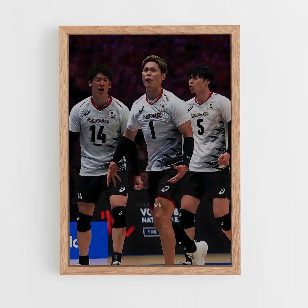 ap-japan national volleyball team-4 cadre Bois clair