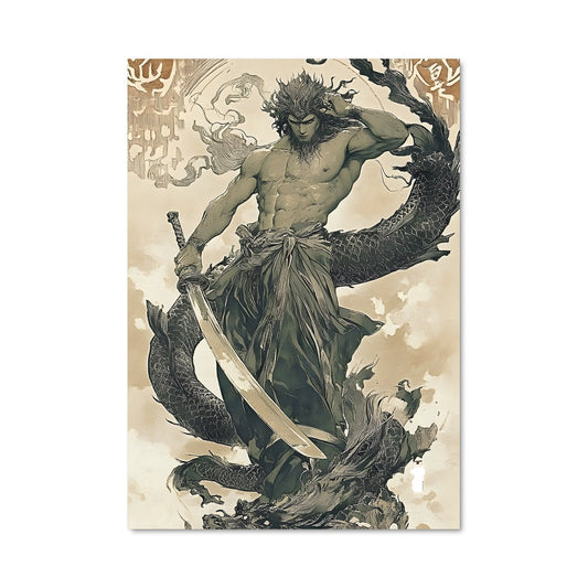 Poster Le Dragon et le Guerrier