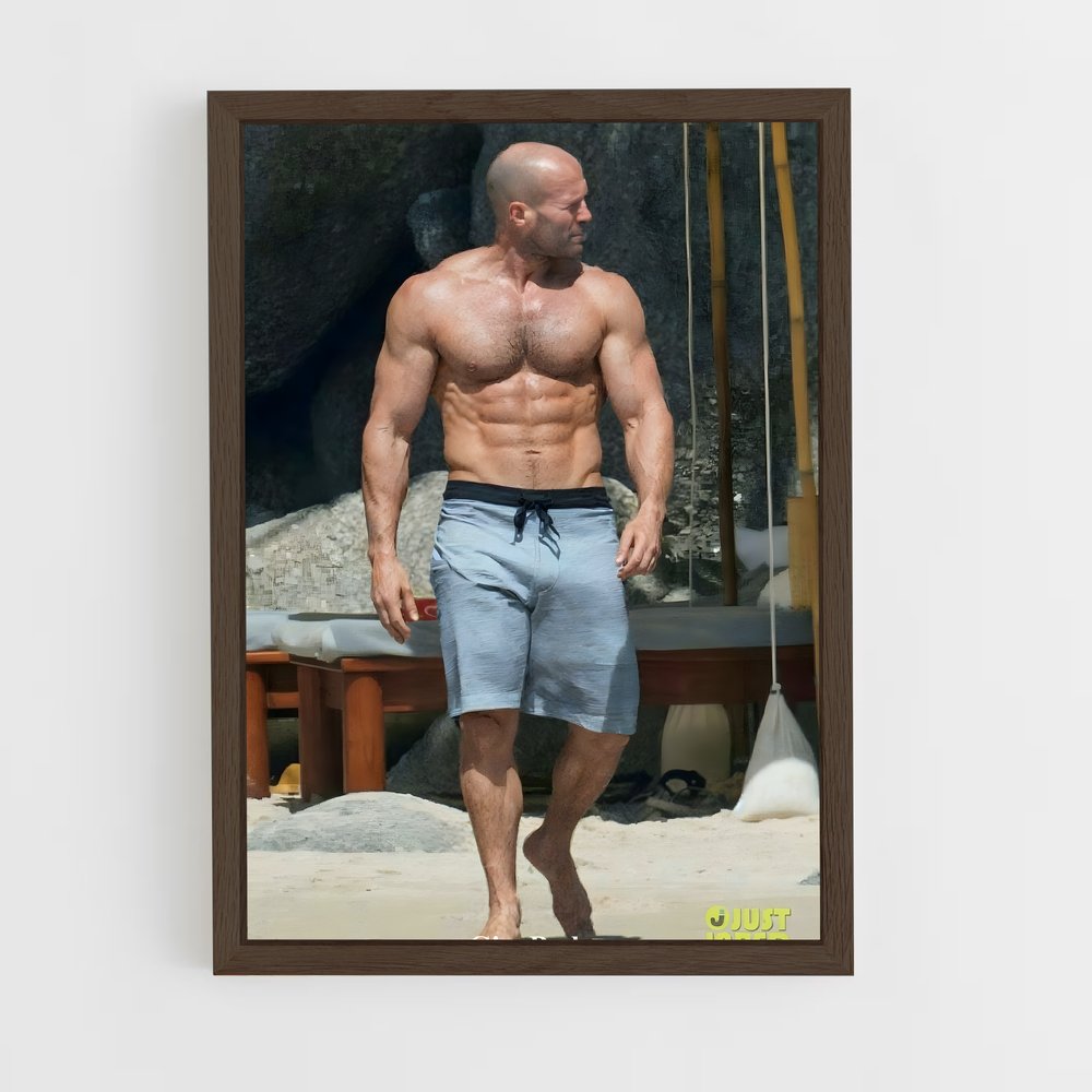 ap-jason statham-8 cadre Bois foncé