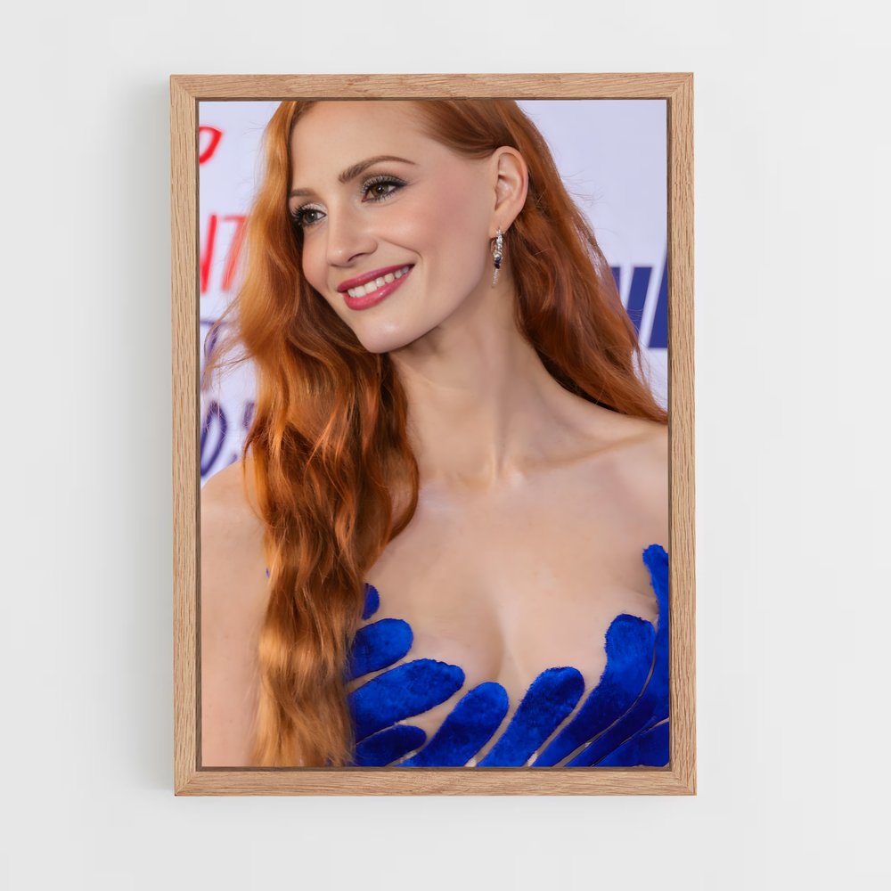 ap-jessica chastain-5 cadre Bois clair