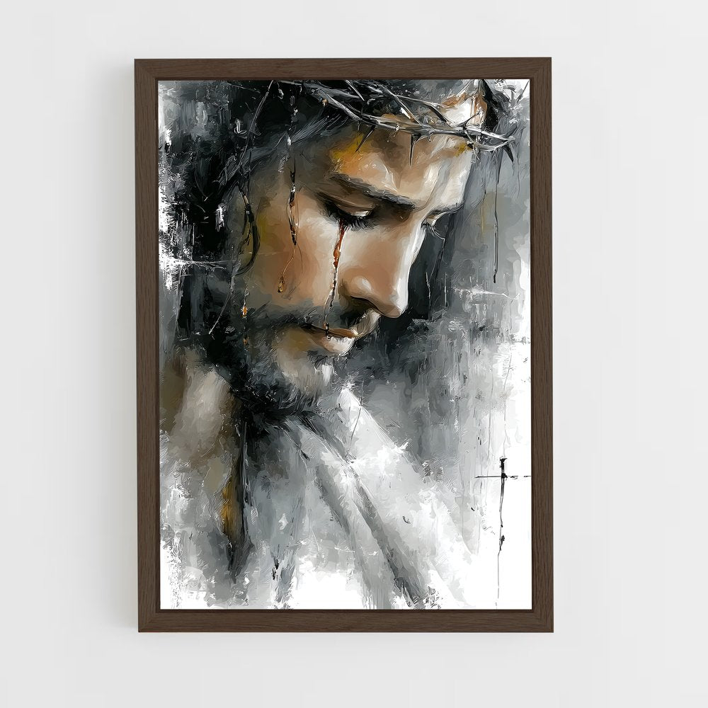 ap-jesus christ-6 cadre Bois foncé